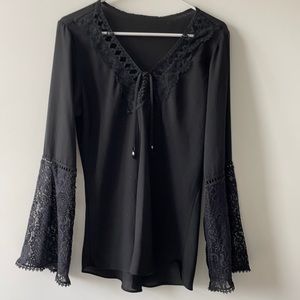 Black Blouse with lace details